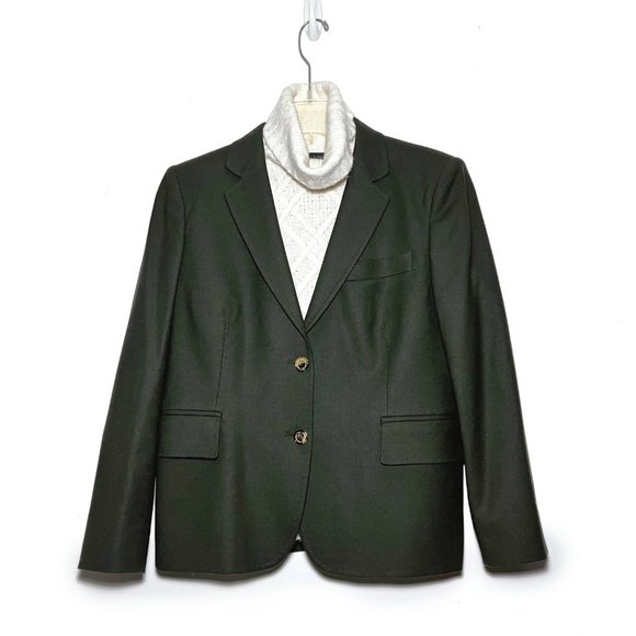 Carolina Herrera Jackets & Blazers - Carolina Herrera Dark Green Wool Blazer